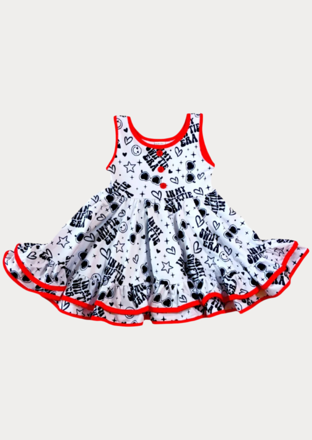 Swiftie Era Twirl Dress in White