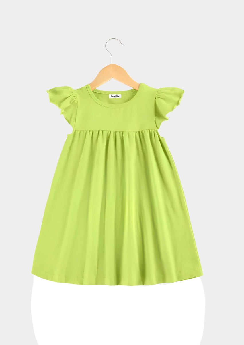 Toddler Girl Dress in Apple Green
