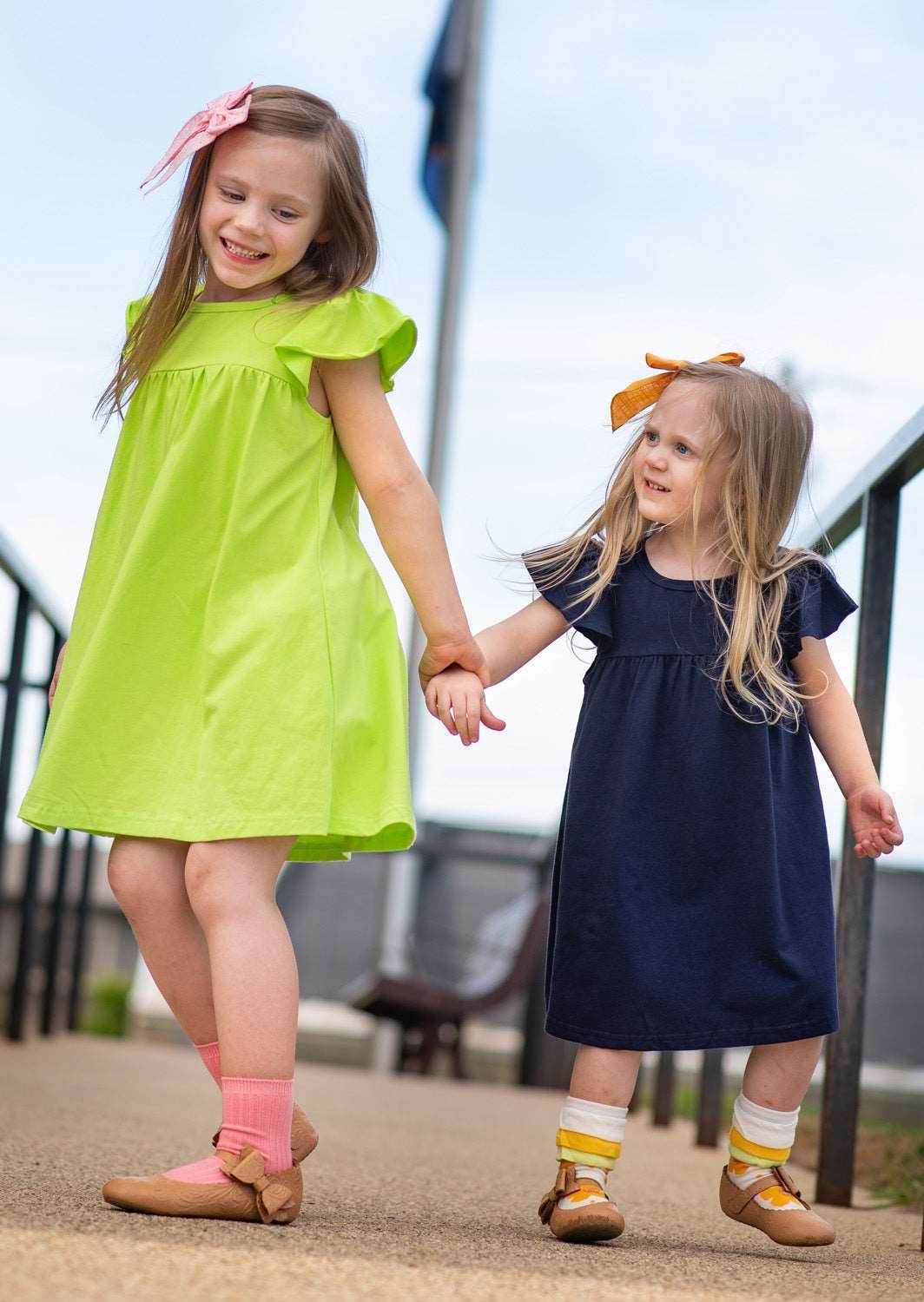 Toddler Girl Dress in Apple Green