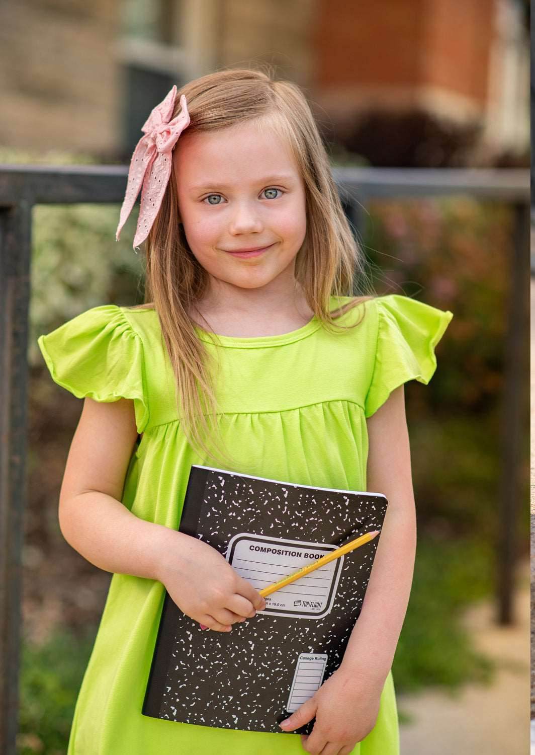 Toddler Girl Dress in Apple Green
