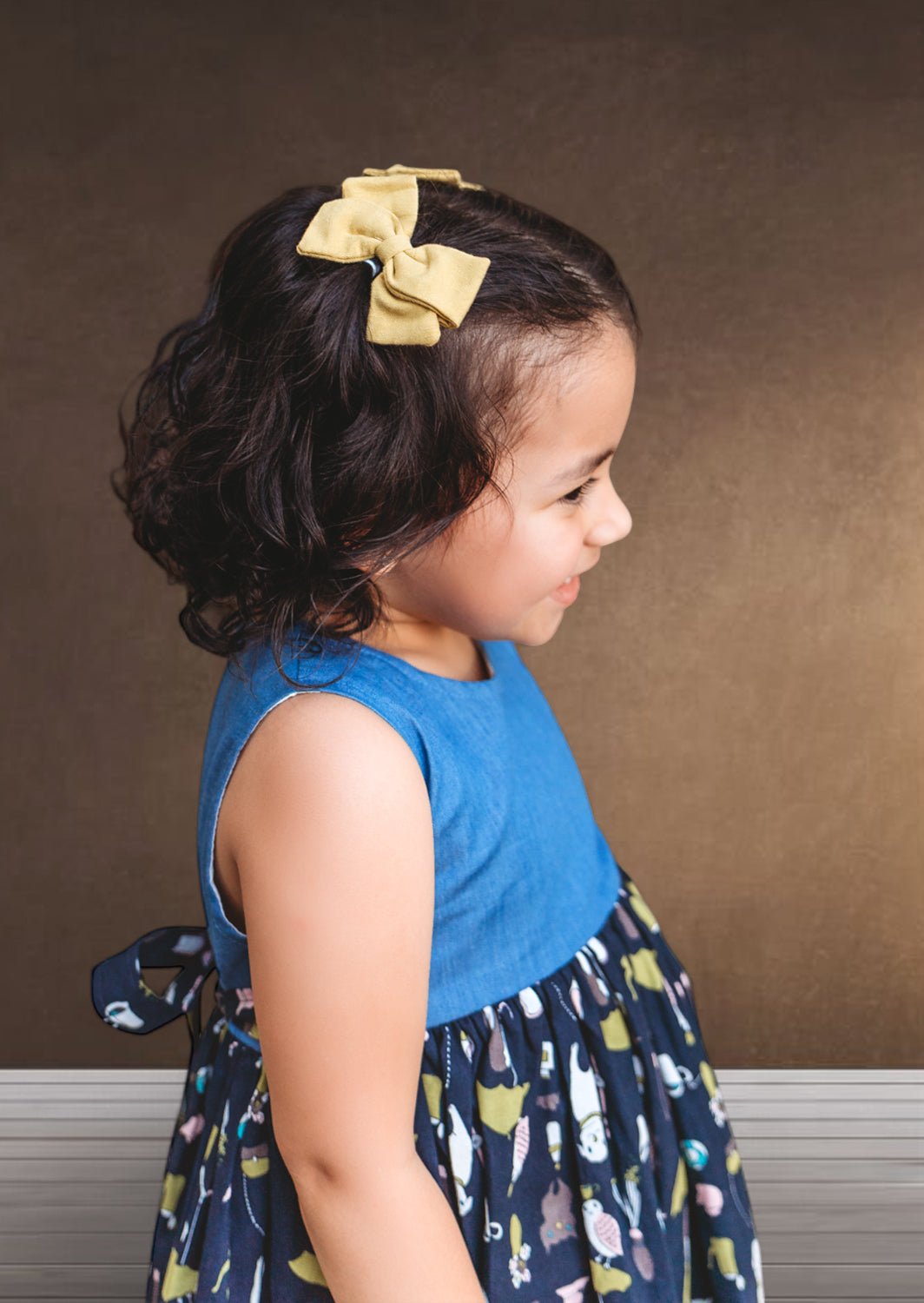 Girls Luxury Linen Hair Bows
