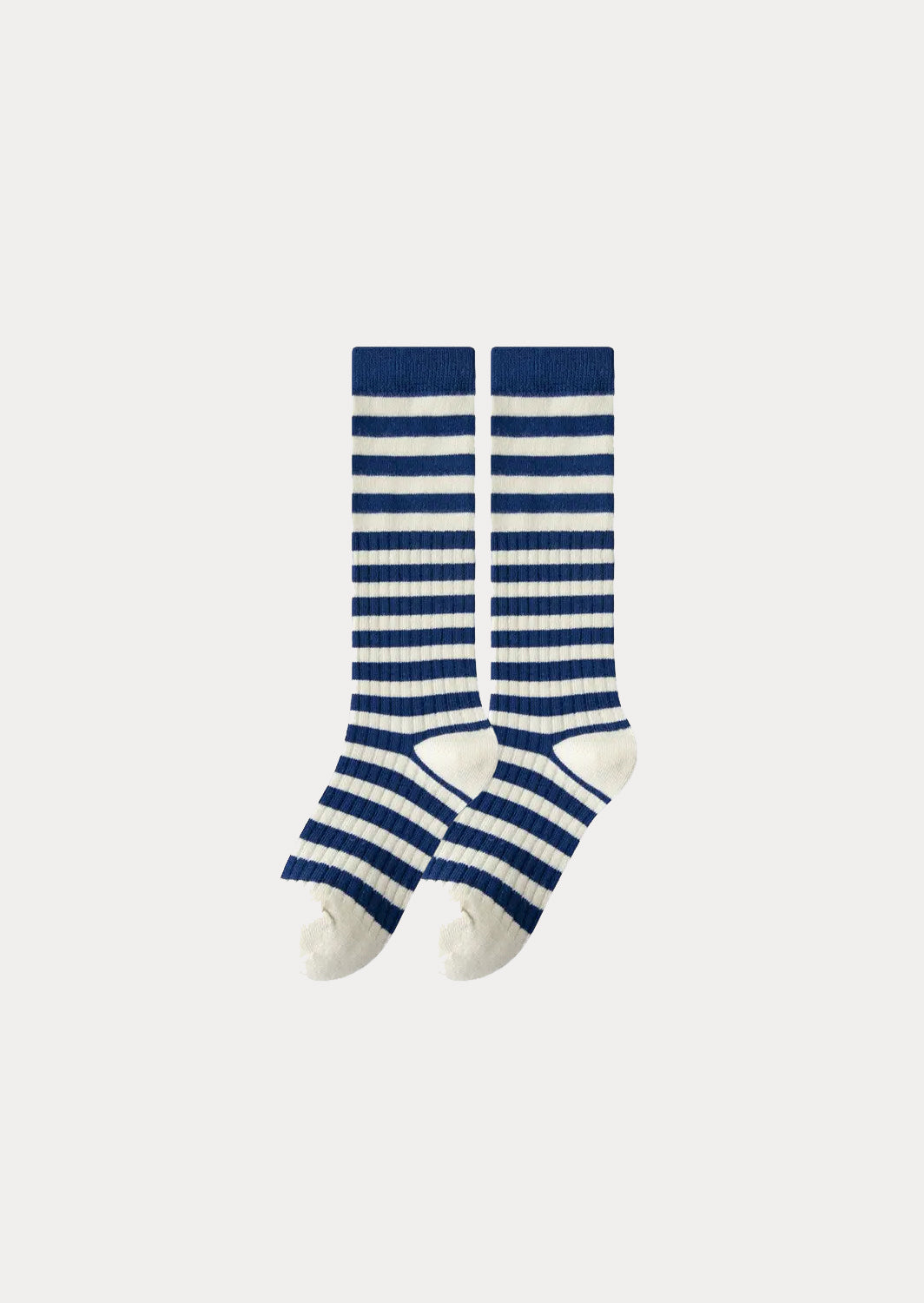 Navy Stripe Knee High School Sports Socks (Sizes 3-12Years)