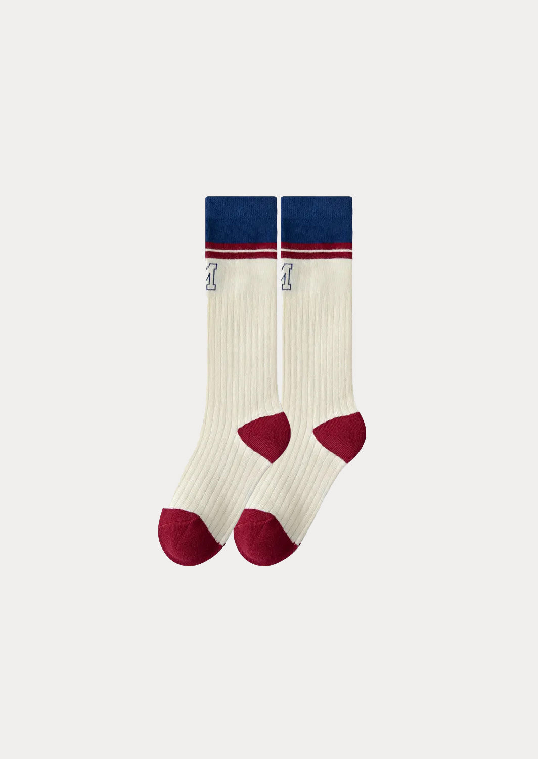 Navy Stripe Knee High School Sports Socks (Sizes 3-12Years)