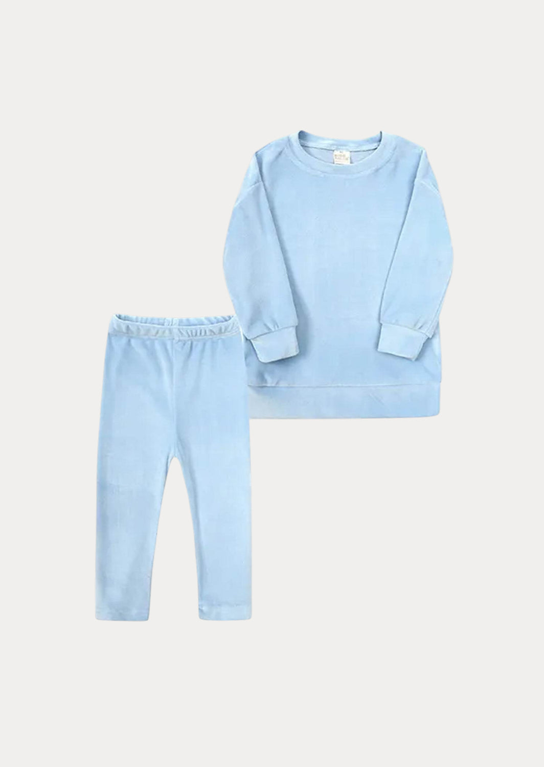 Girls Velour Jogger Pants In blue