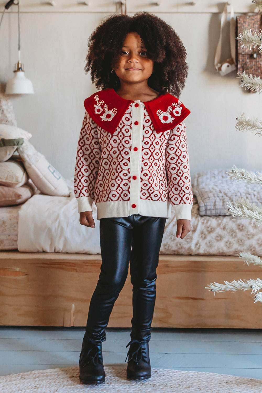 girls and toddlers Faux Leather Black Leggings