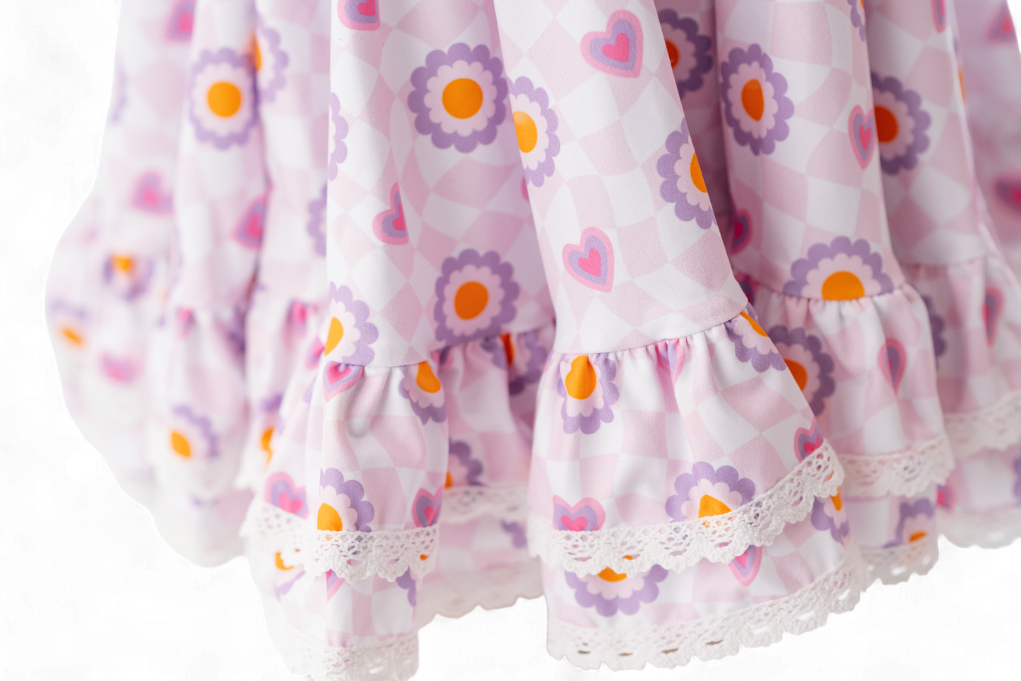 Toddler Girl Retro Hearts Twirl Dress