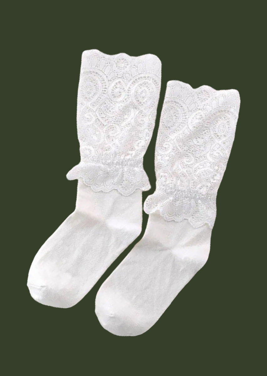 toddler girl White Lace Special Occasion Socks