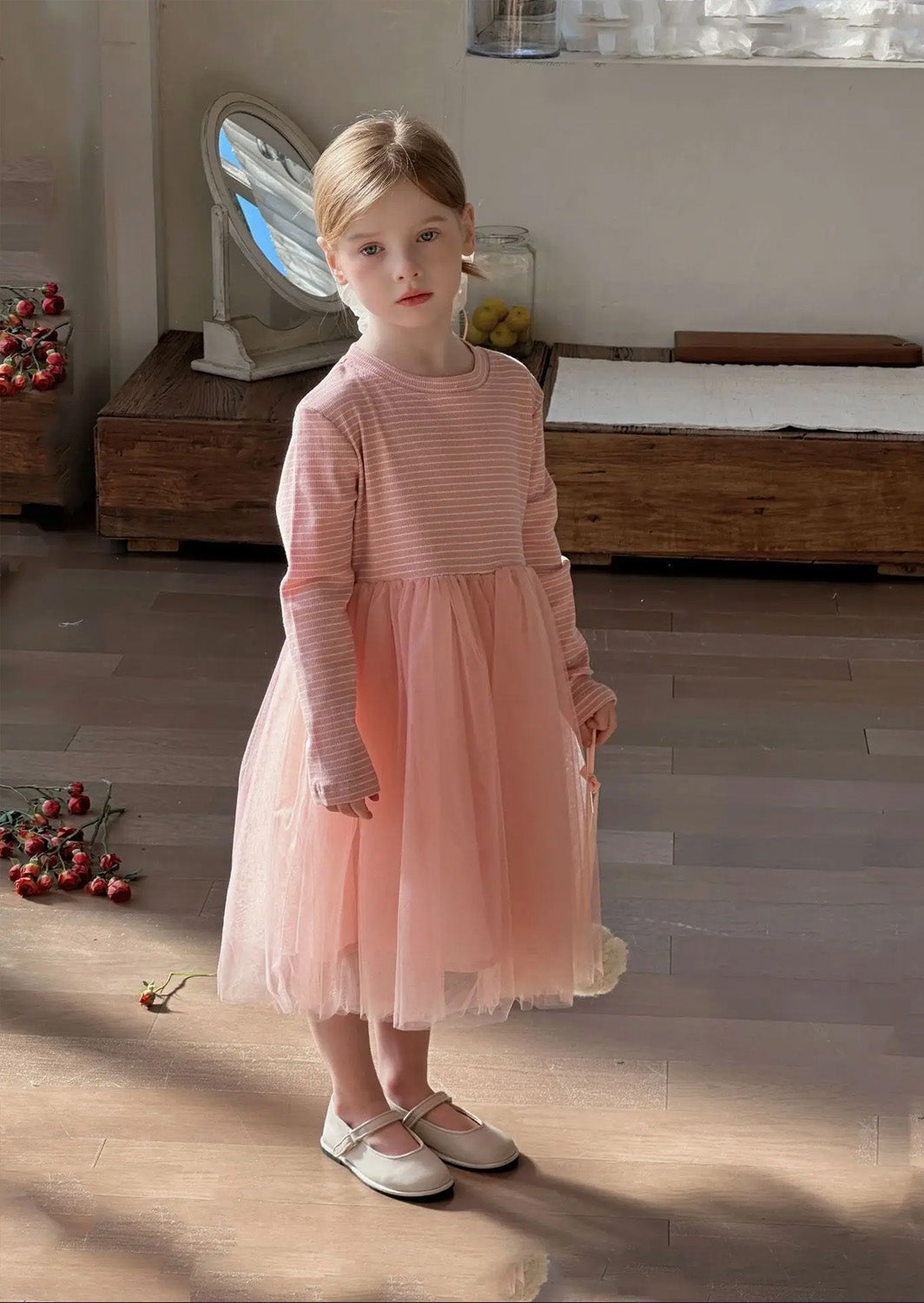 Elowen Dress | Pink Stripe