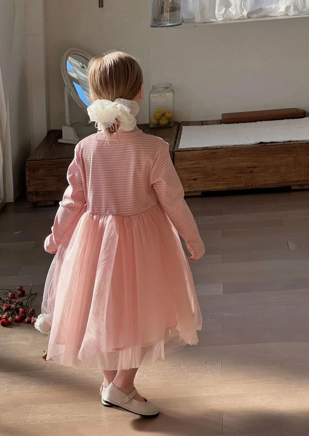 Elowen Dress | Pink Stripe