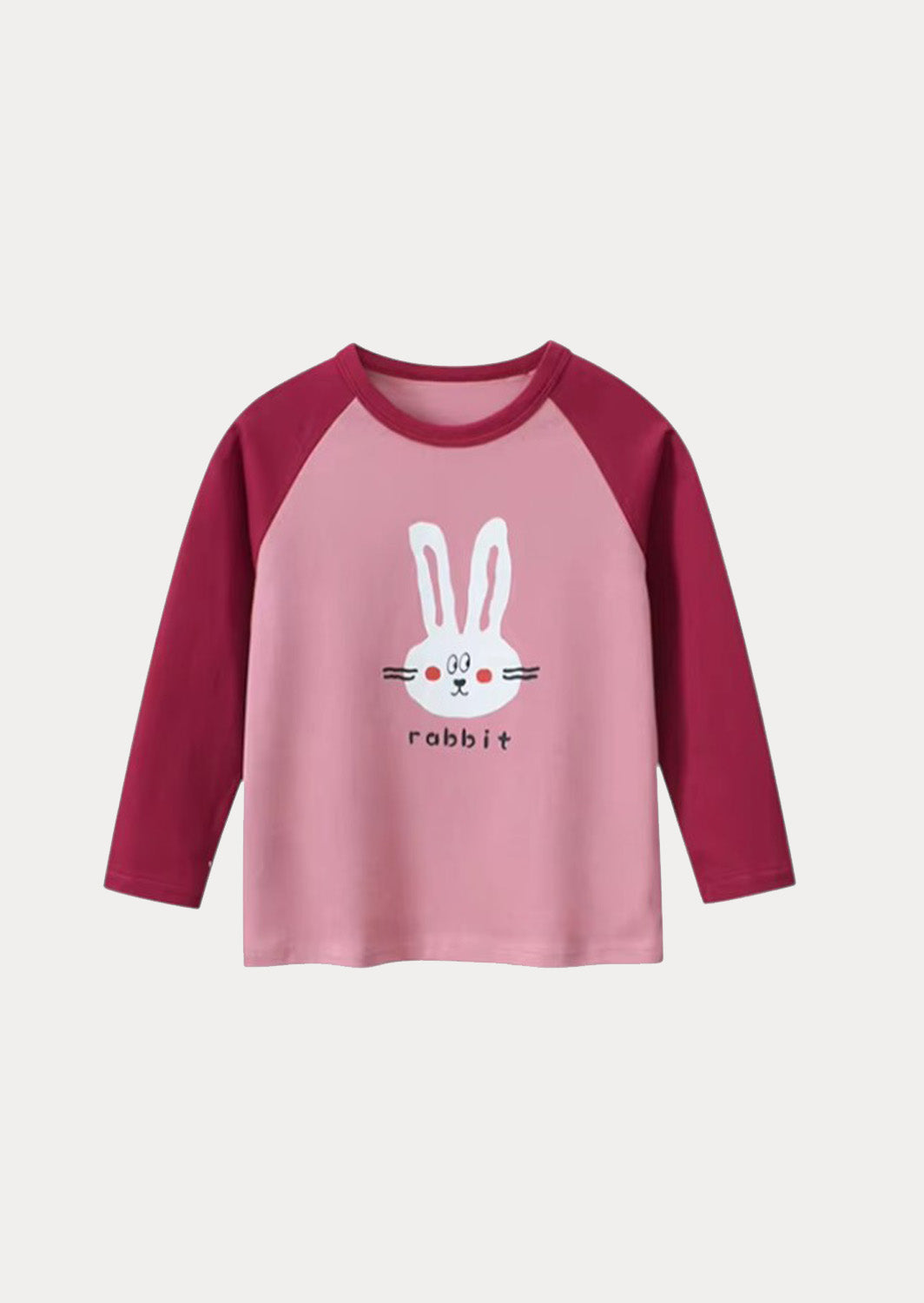 Silly Rabbit Long Sleeve Raglan Tee | Cranberry Pink