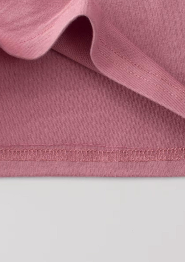 Silly Rabbit Long Sleeve Raglan Tee | Cranberry Pink