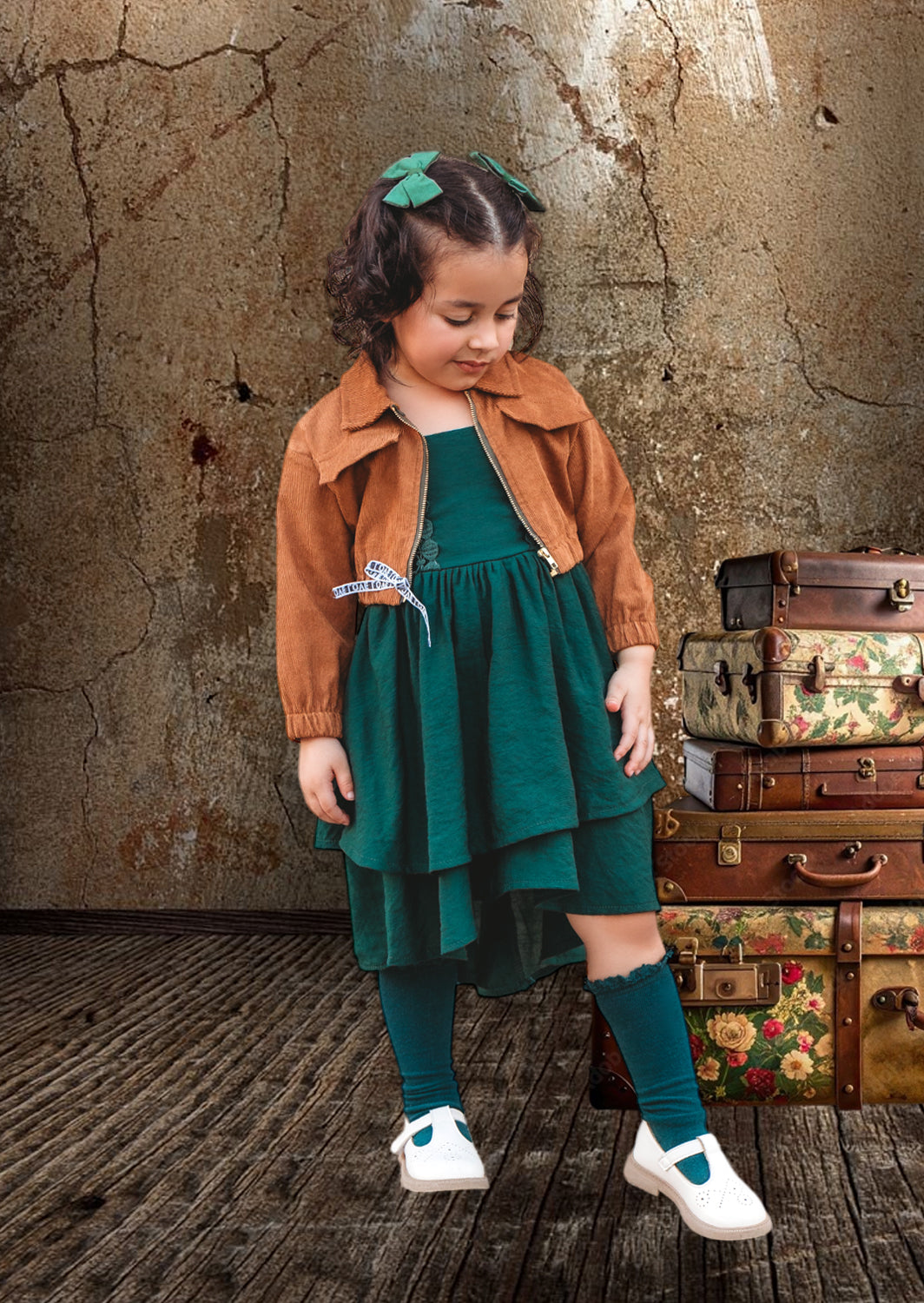 Nova High Low Dress | Deep Green