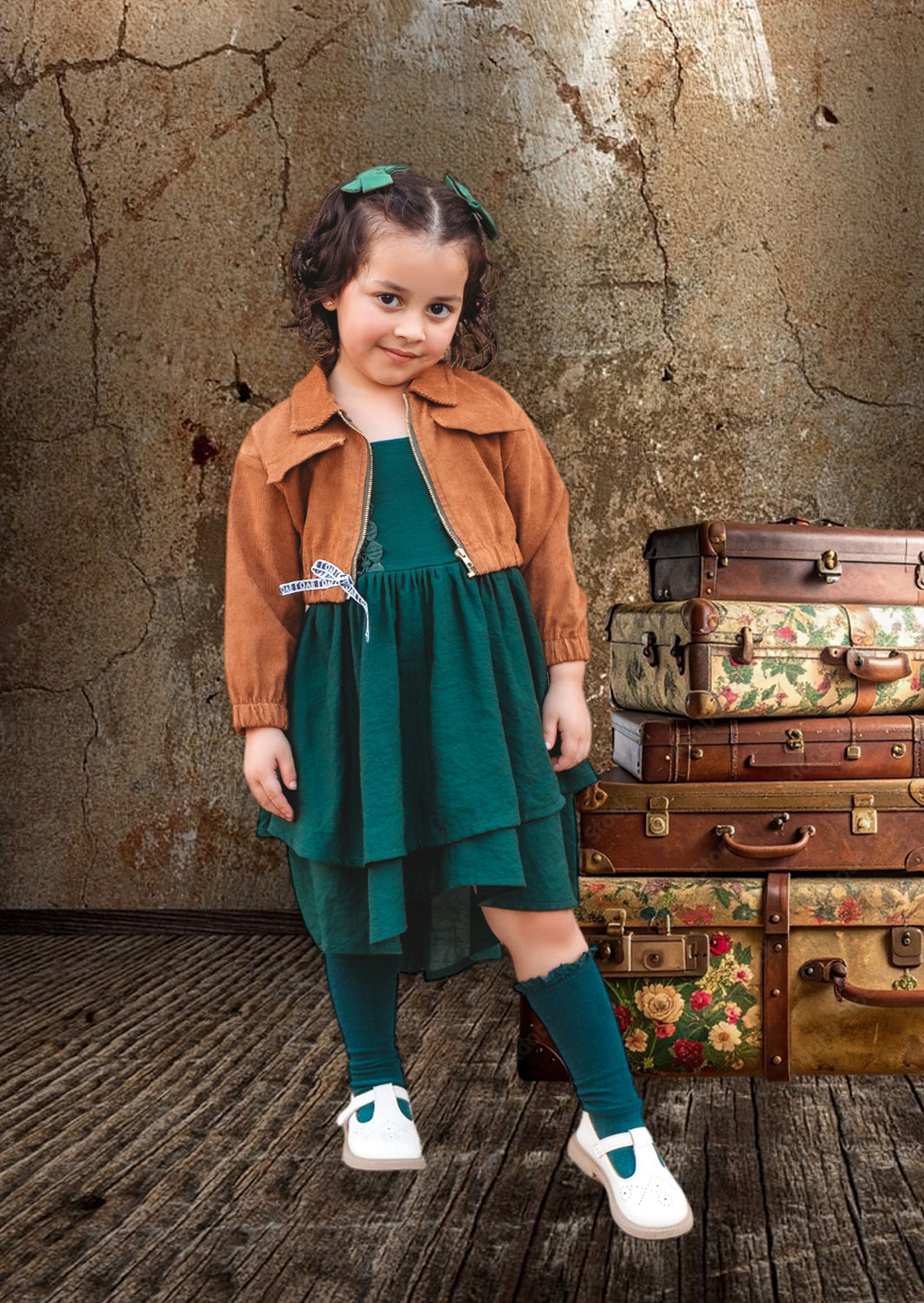 Nova High Low Dress | Deep Green