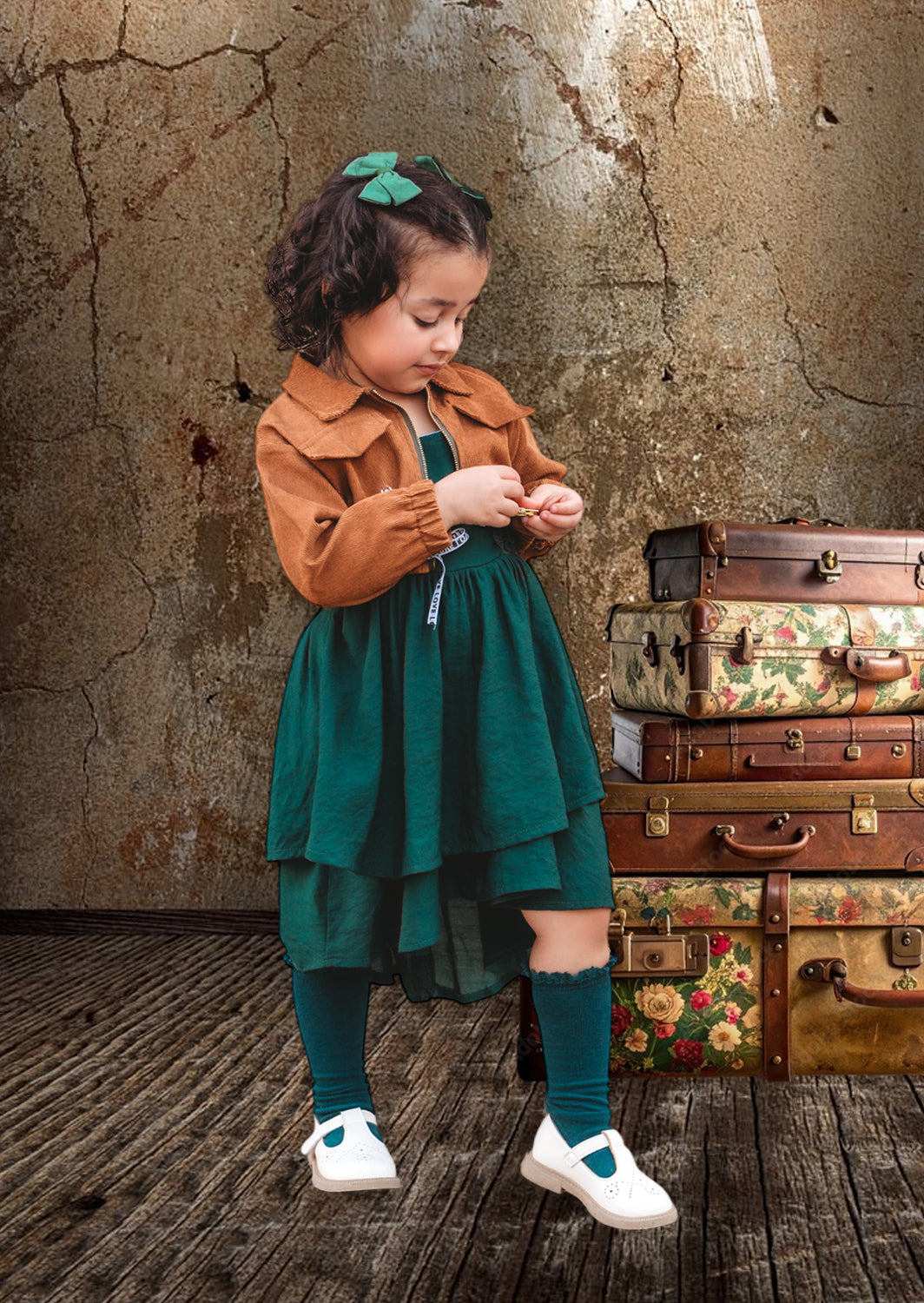 Nova High Low Dress | Deep Green