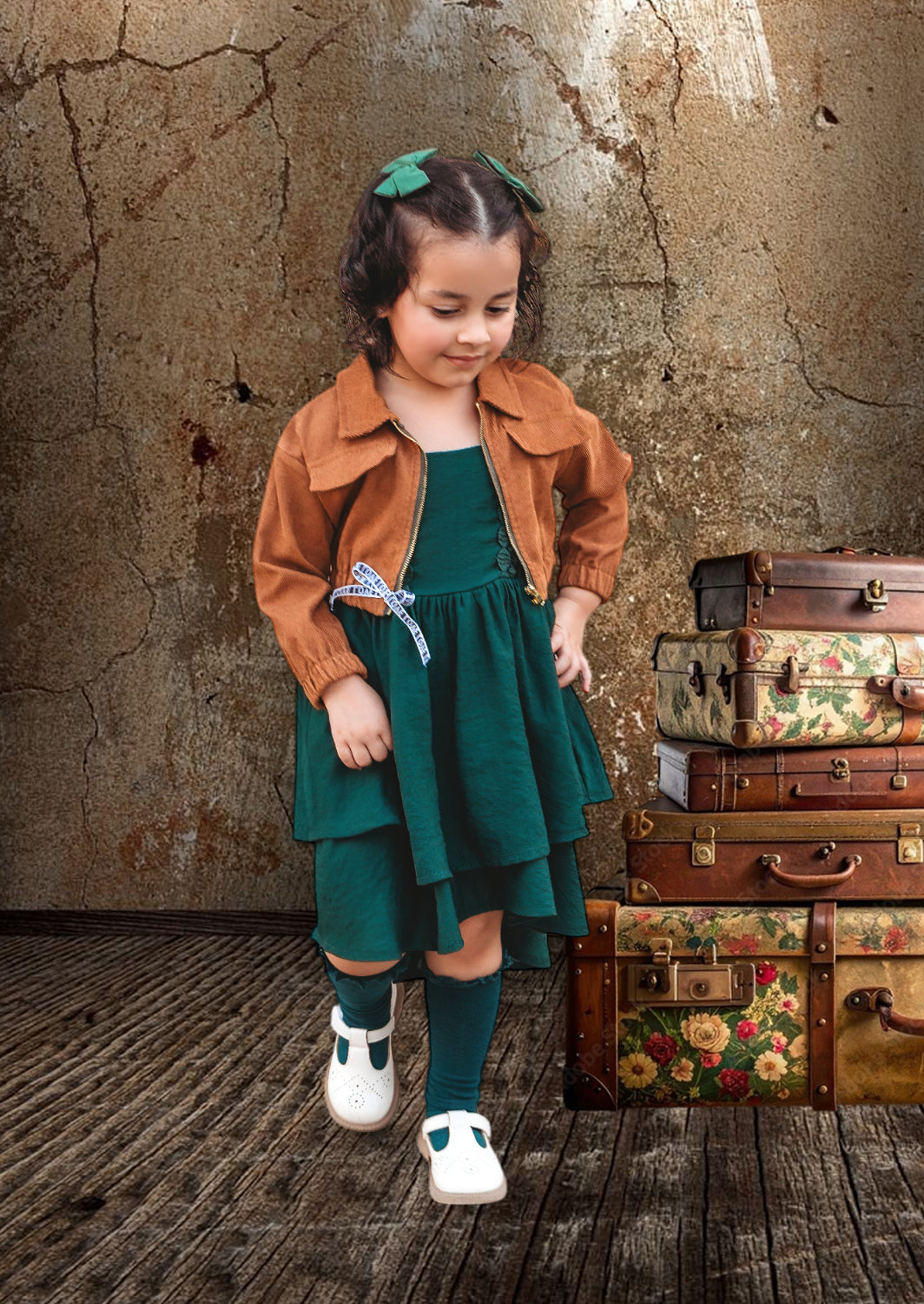 Nova High Low Dress | Deep Green