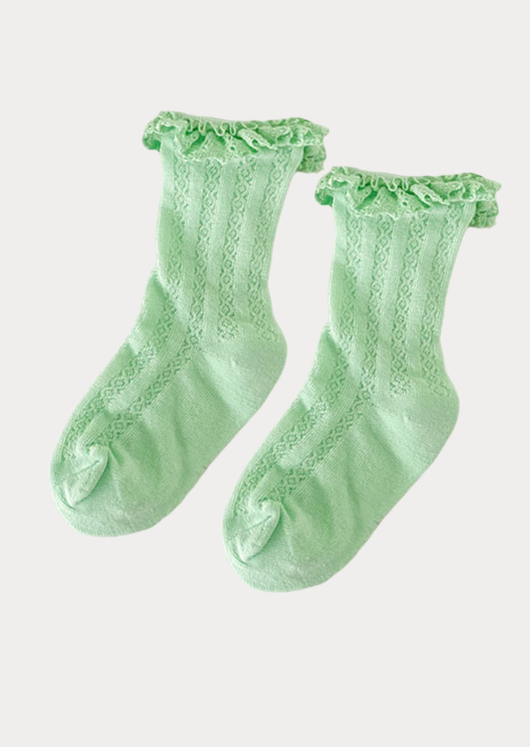 Ruffle Lace Midi Socks 1-3 Year Mint