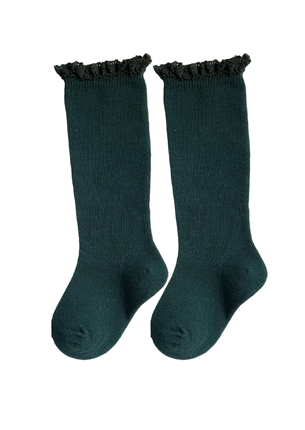 Lace Top Knee Socks (Sizes 0-5Yrs) Hunter