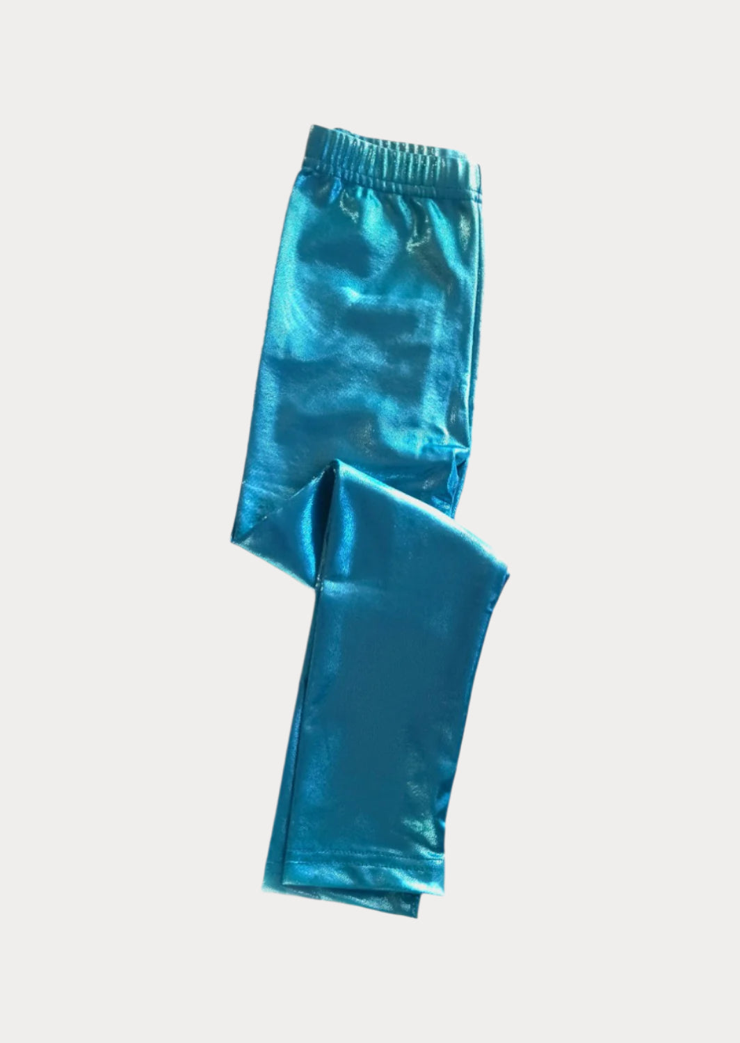 Bright Blue Lame' Girls School Leggings Blue
