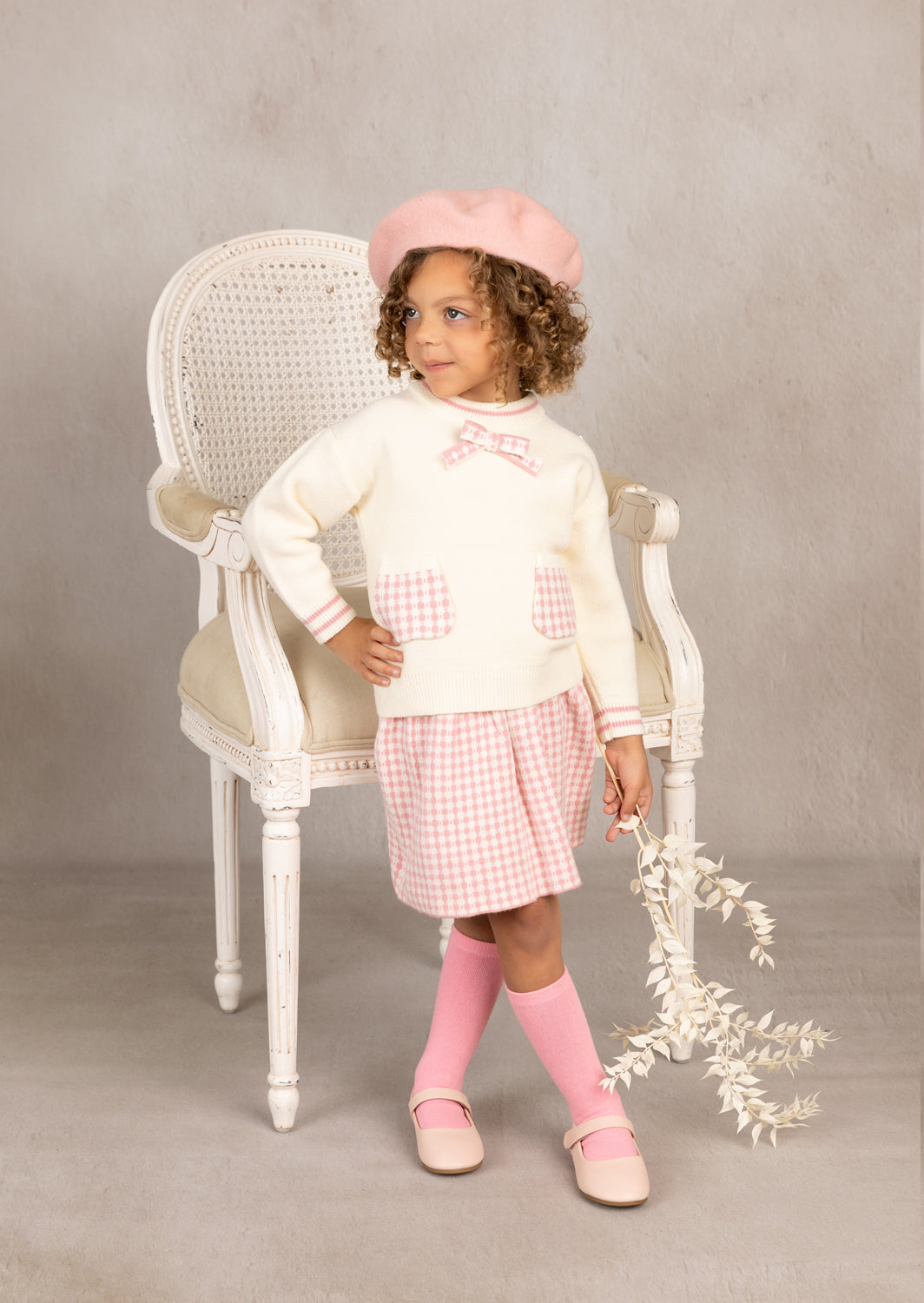 Layla Sweater Set | Pink Check