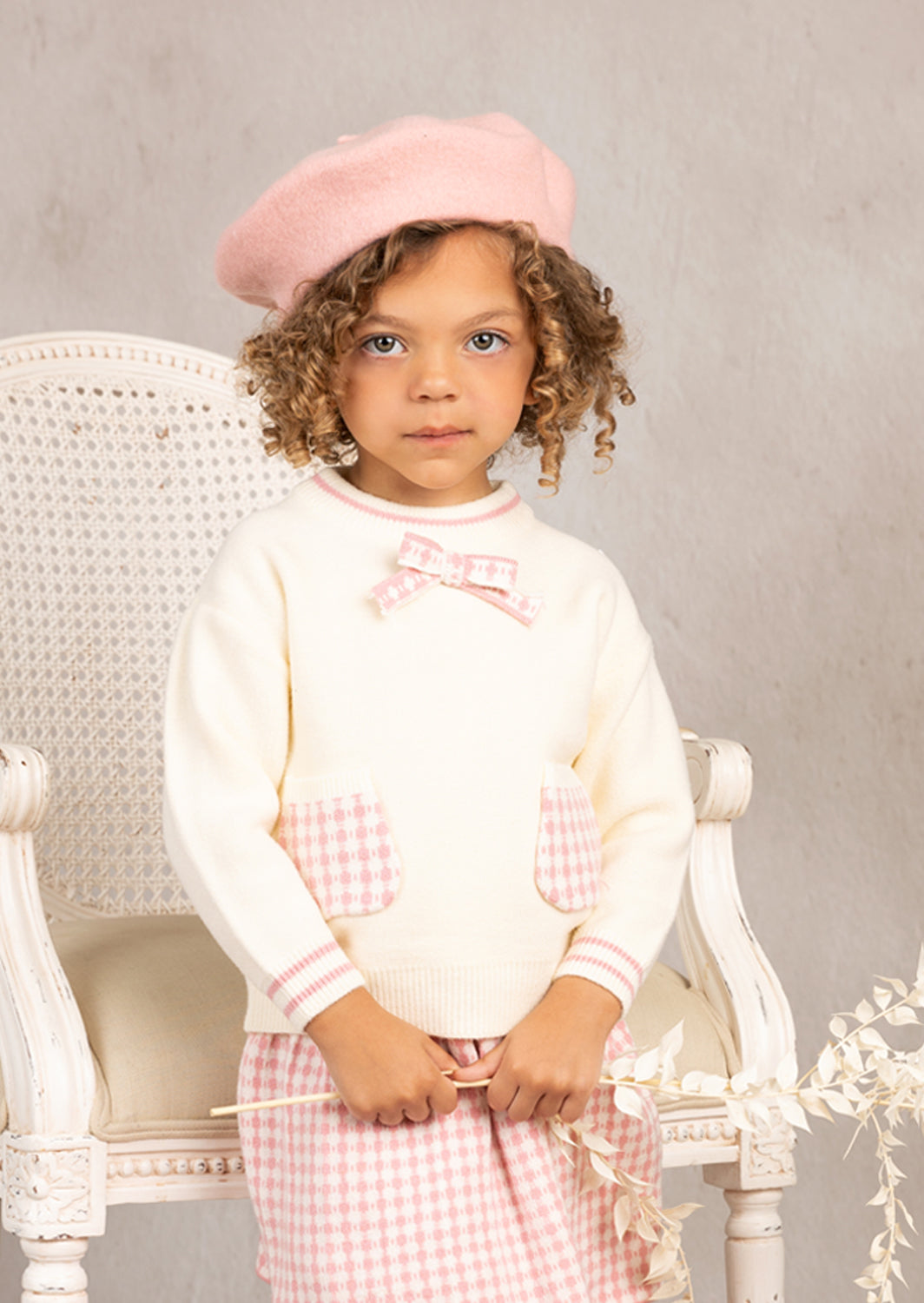 Layla Sweater Set | Pink Check