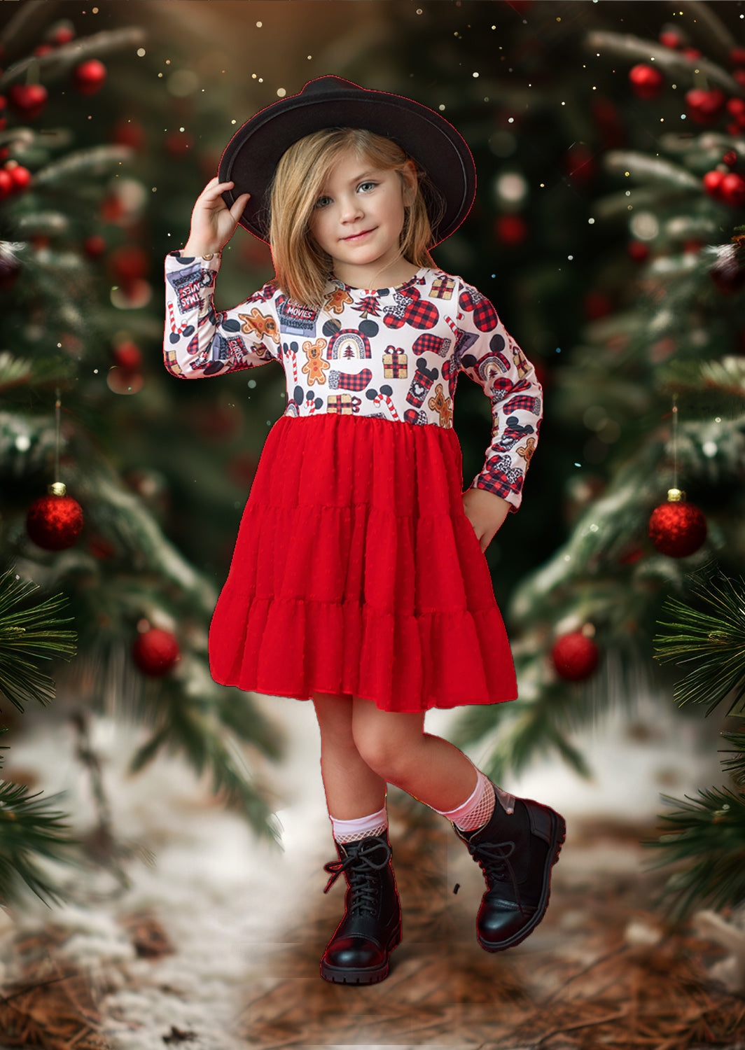 Christmas Minnie Twirl Dress