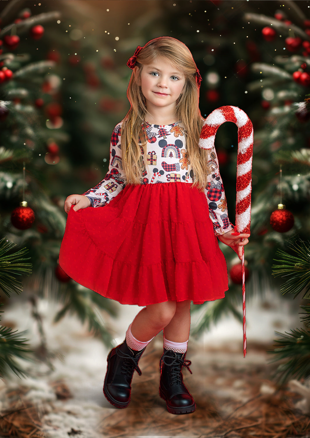 Christmas Minnie Twirl Dress