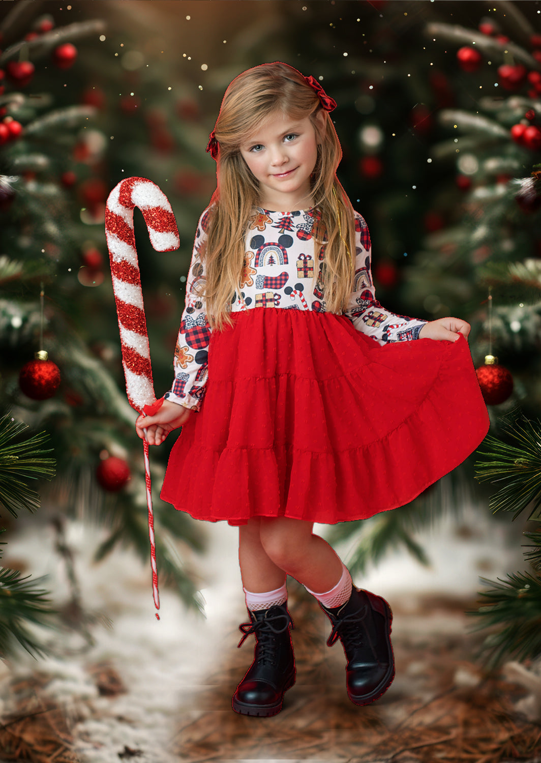 Christmas Minnie Twirl Dress