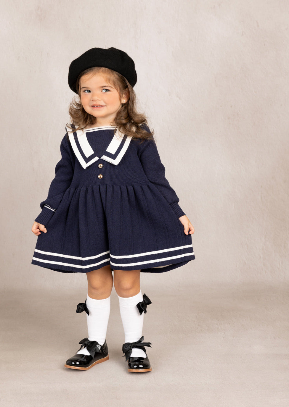 Nora Sailor Sweater Dress | Navy