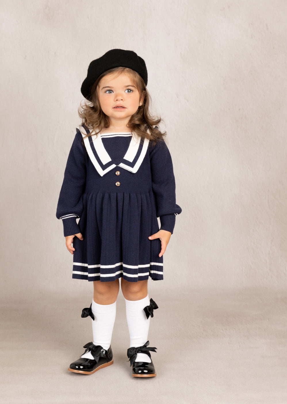Nora Sailor Sweater Dress | Navy