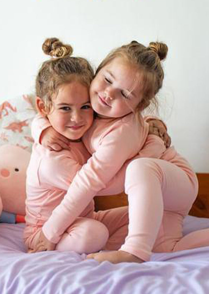 Toddler Girls Pink Pima Cotton Pajamas (12m to 12 Years)
