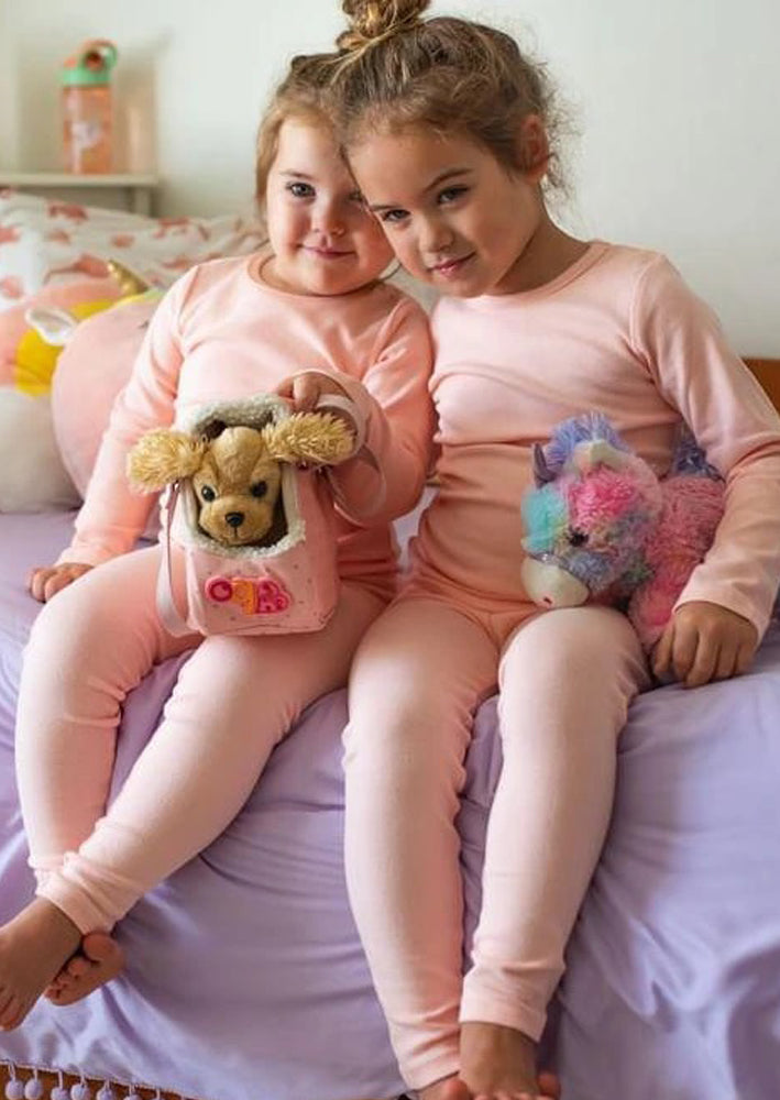 Toddler Girls Pink Pima Cotton Pajamas (12m to 12 Years)