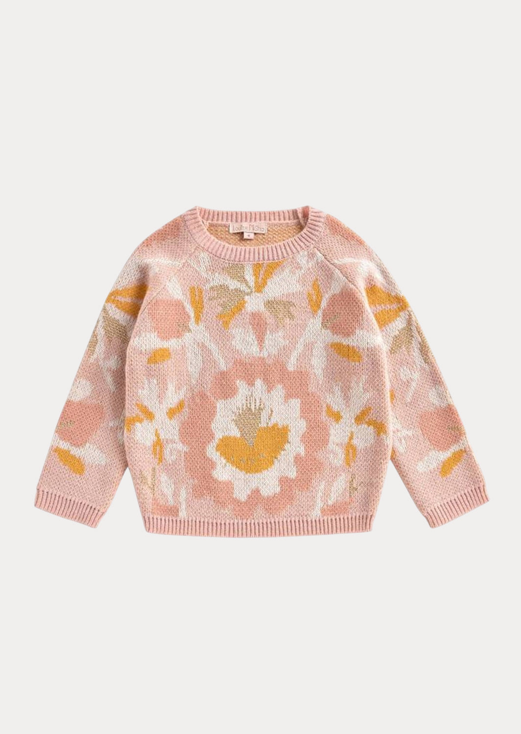 Metallic Abstract Sweater | Pink Gold