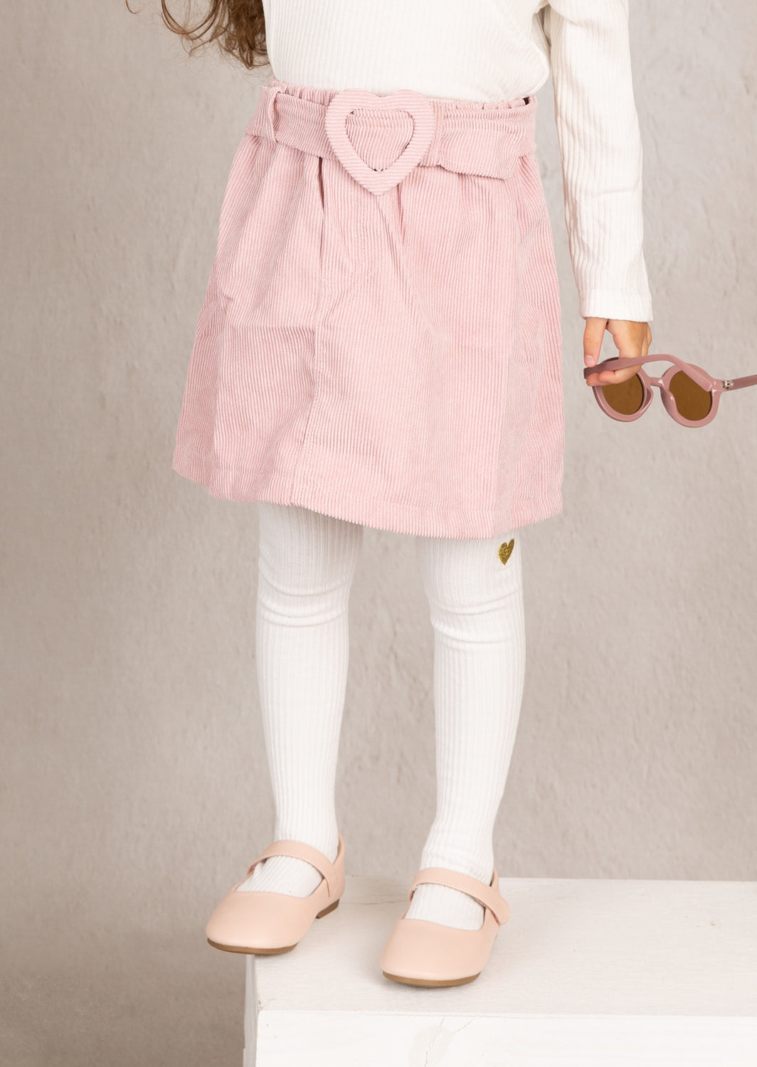 Ribbed Collar Pullover | White