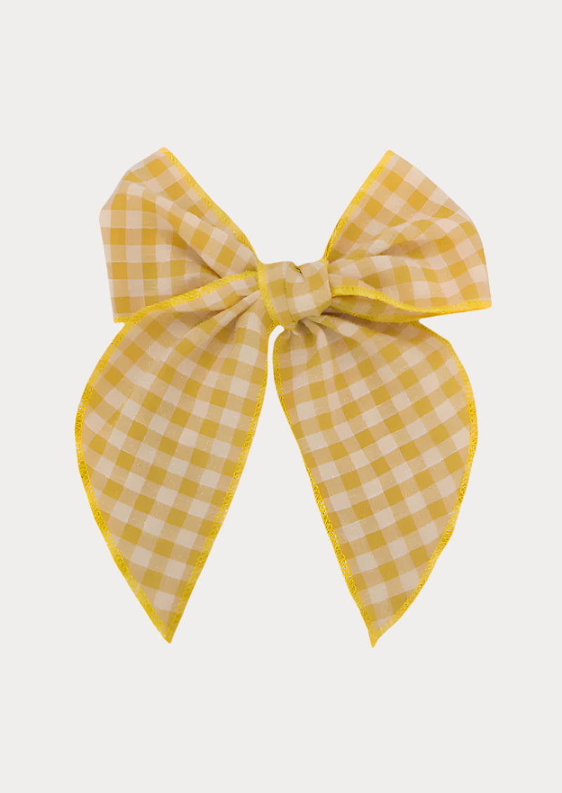 Gold Check Fable Bow