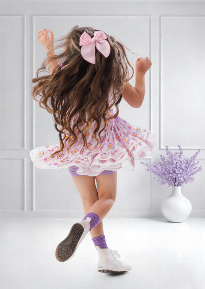 Toddler Girl Retro Hearts Twirl Dress