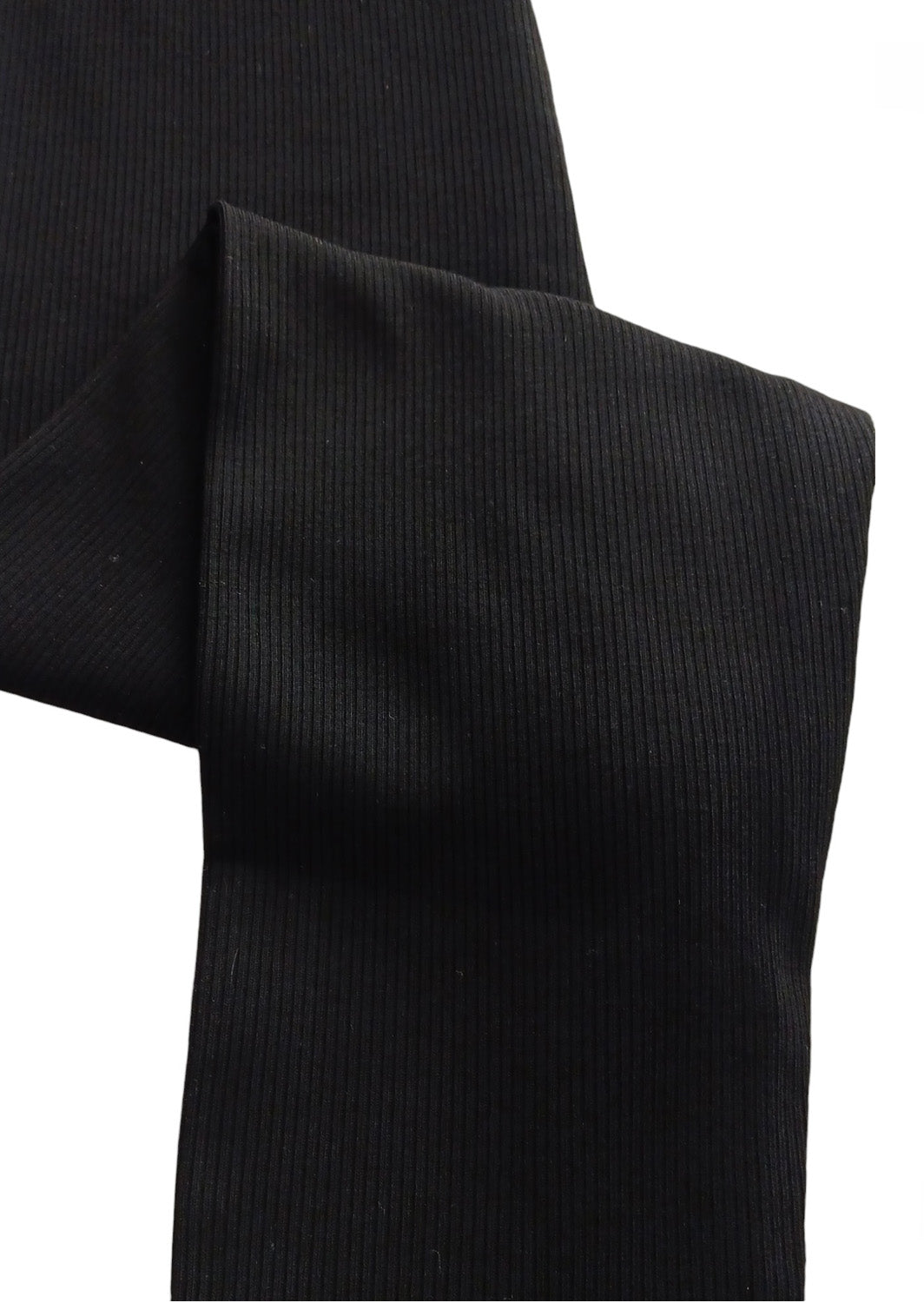 Fine Rib Black Girls School Leggings (Sizes 3T-11)