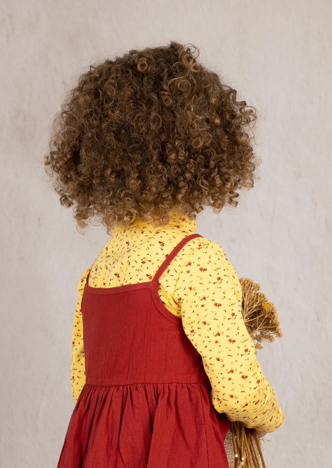 Rowen Dress Set | Burgundy Yellow Print