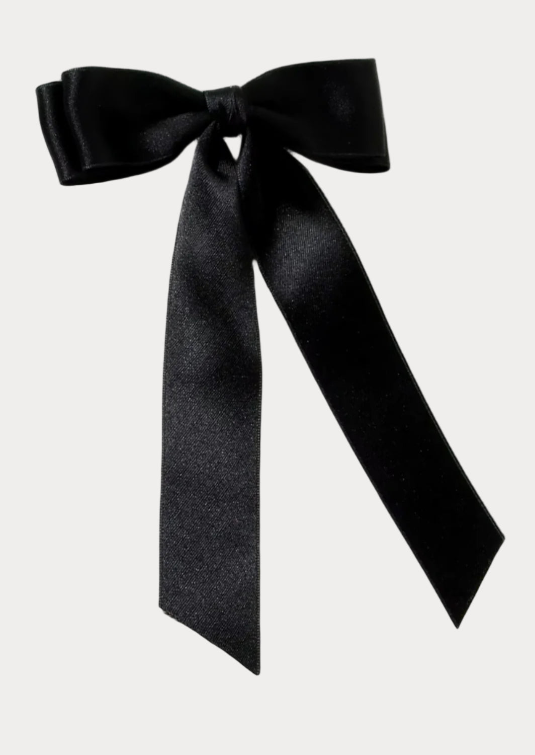 Toddler Girl Satin Ribbon Hair Bow black
