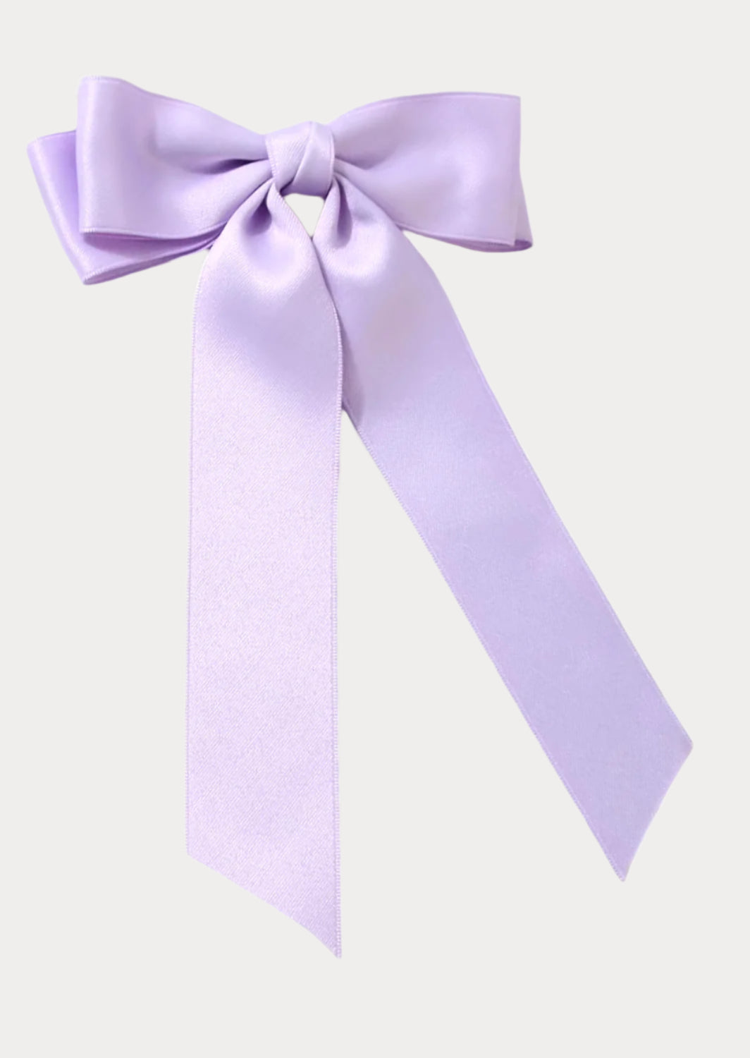 Toddler Girl Satin Ribbon Hair Bow Lavender