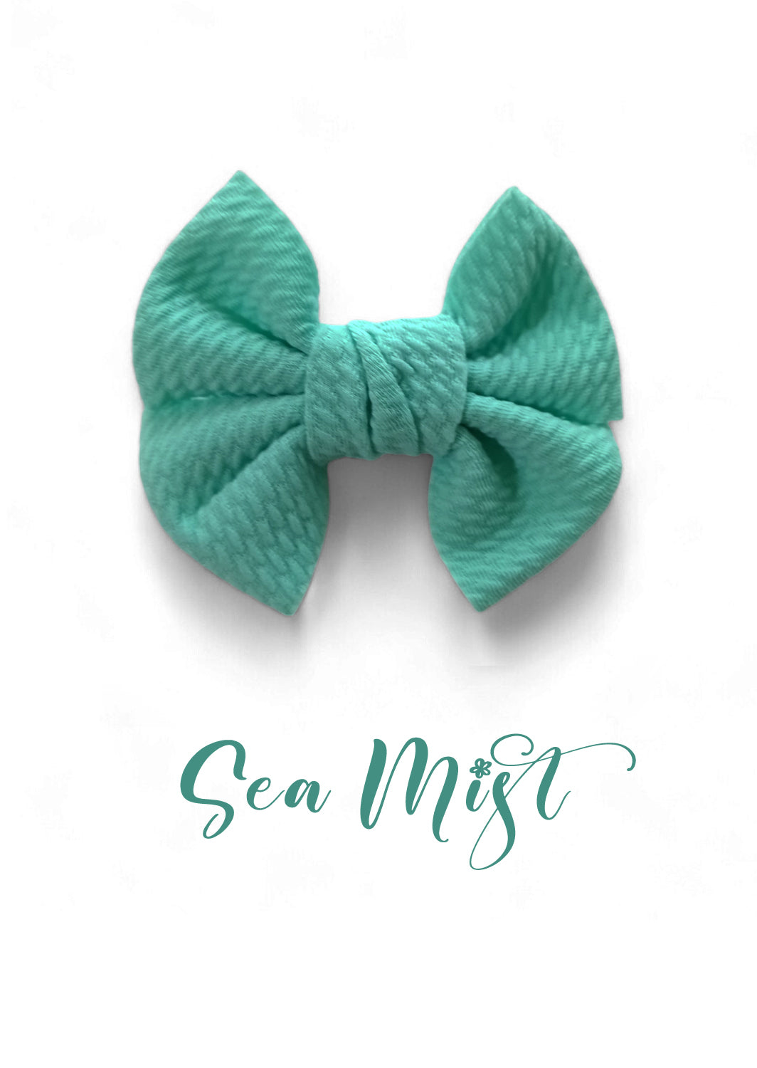 Sea Mist Green Soft Textured Hair Bow Clip