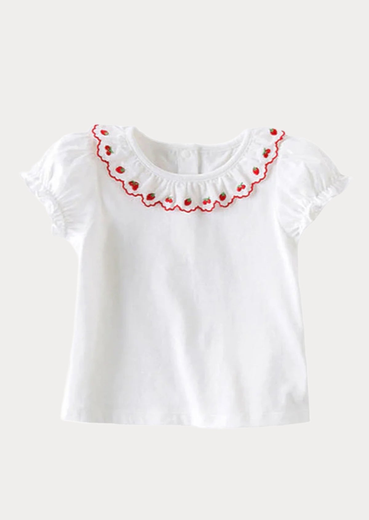 toddler girl Embroidered Strawberries Top