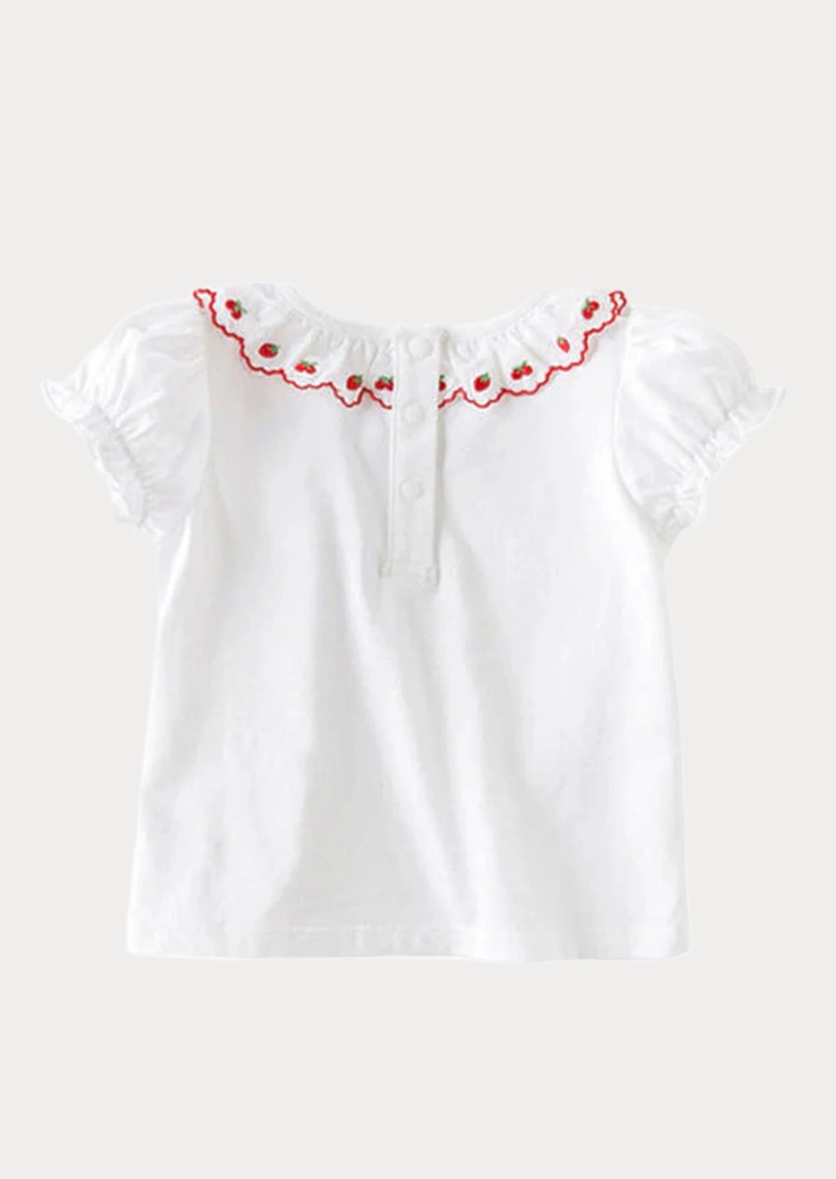toddler girl Embroidered Strawberries Top