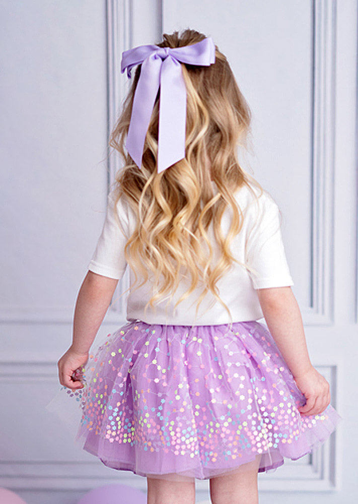toddler girl Lavender Flower Sprinkles Tutu Skirt