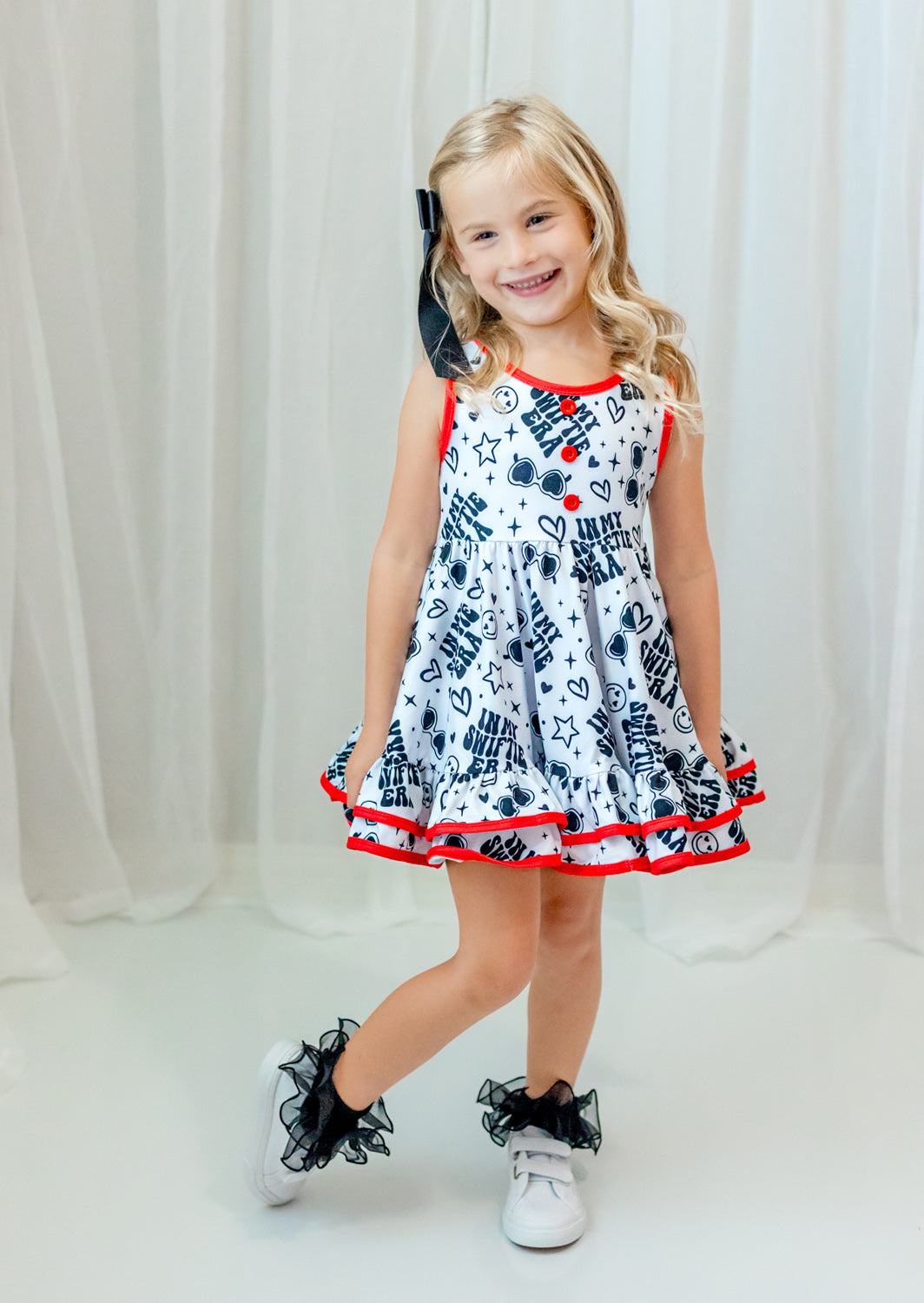 Swiftie Era Twirl Dress in White