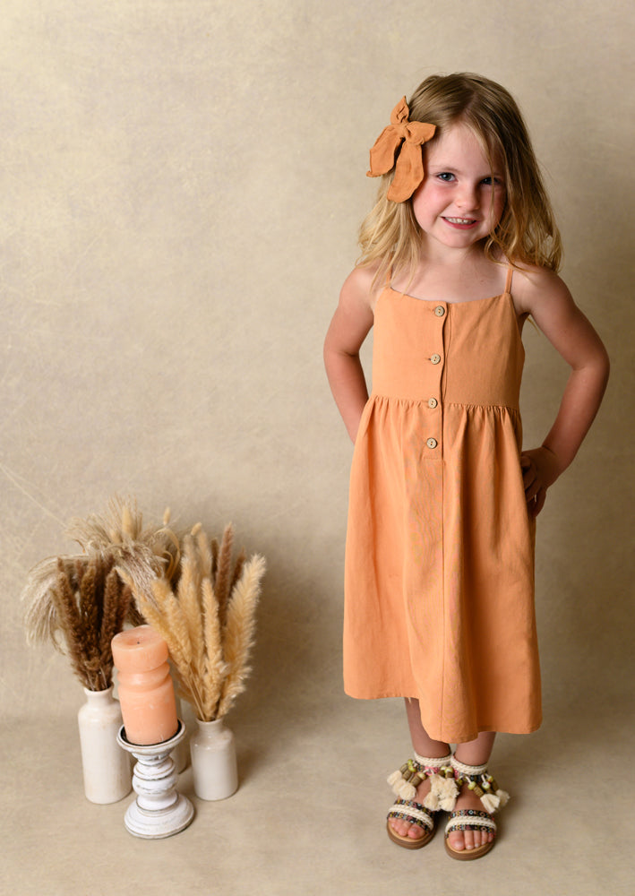Girls Linen Cami Dress