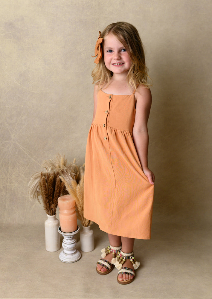 Girls Linen Cami Dress