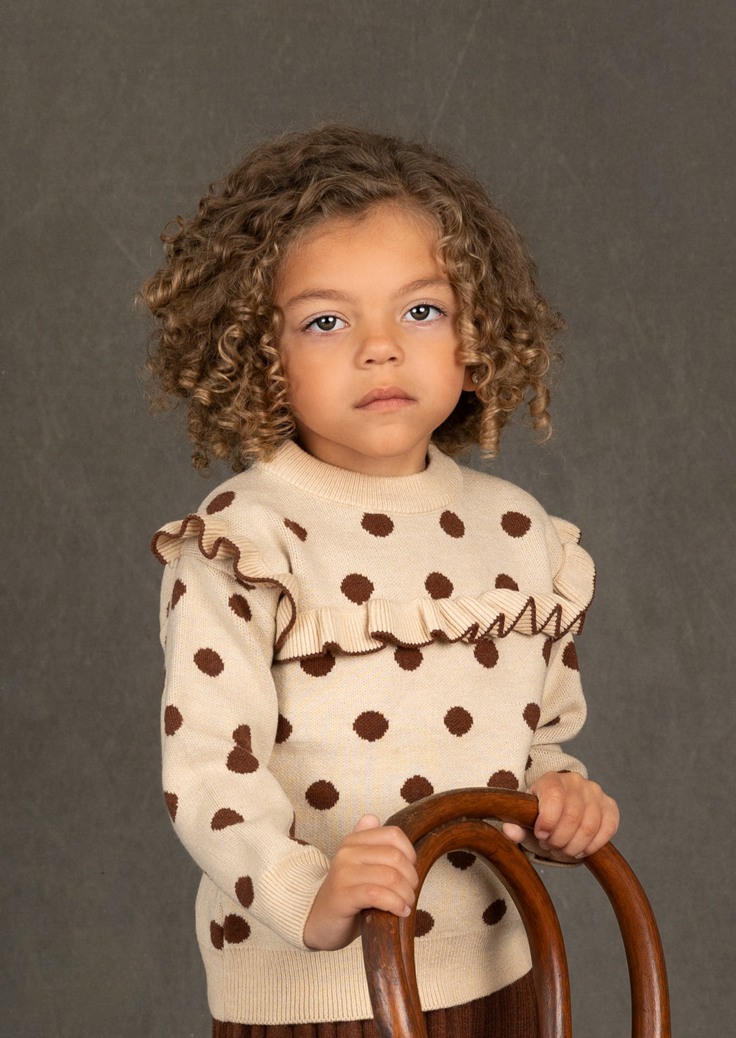 Wendy Sweater Set | Brown Dot