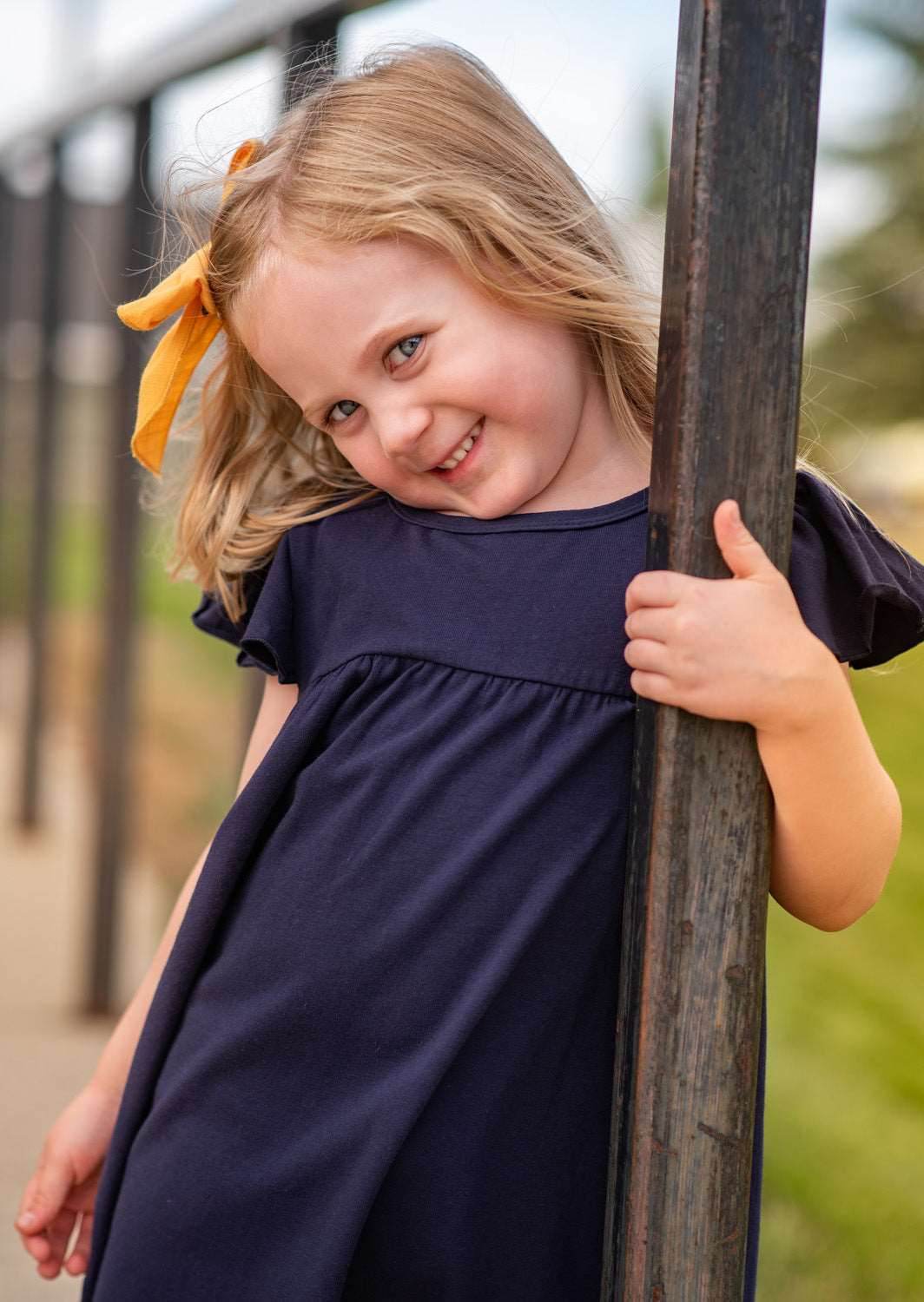 Baby, Toddler Girls Dress in Navy