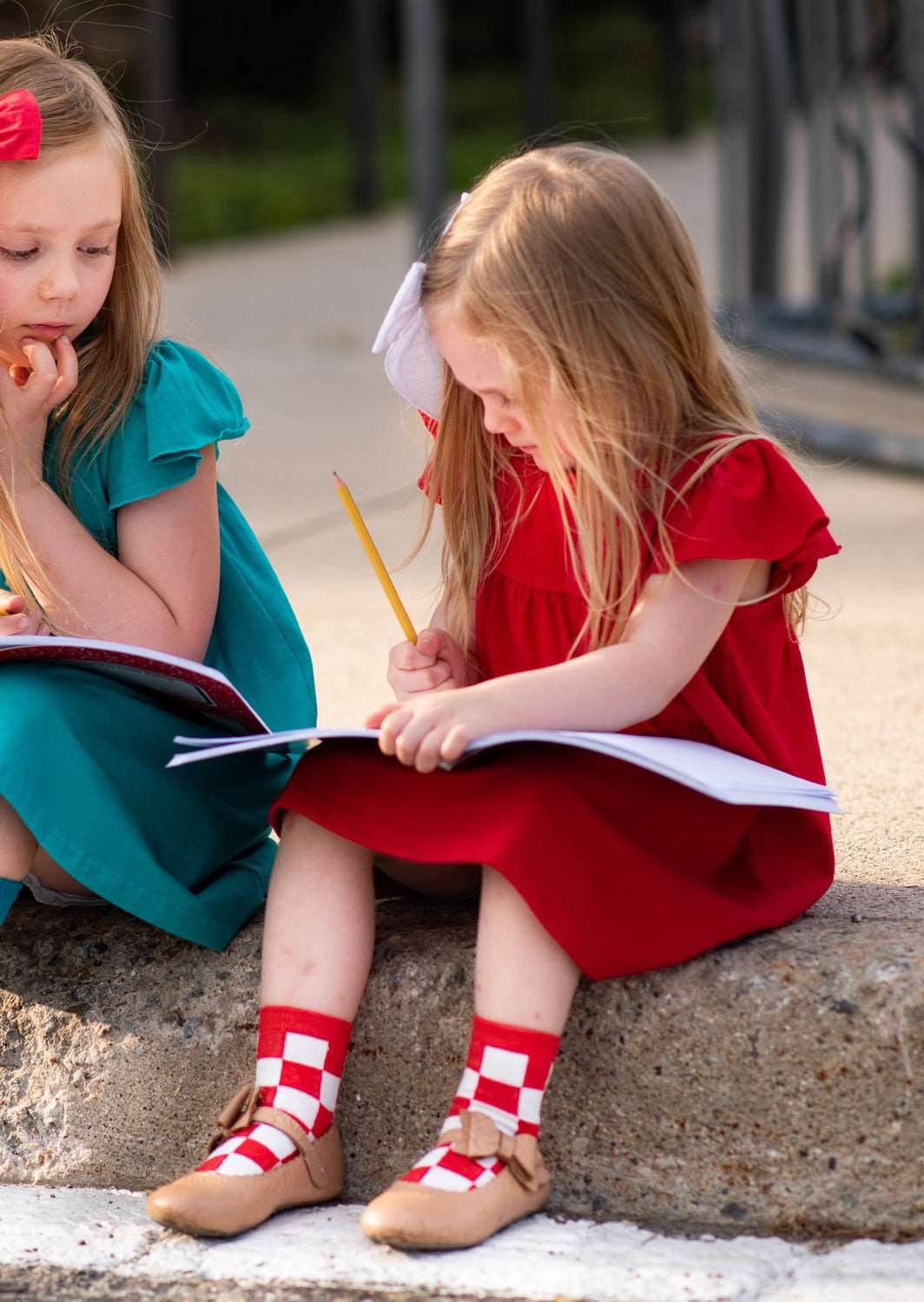 Abigail Girls Dress in Red