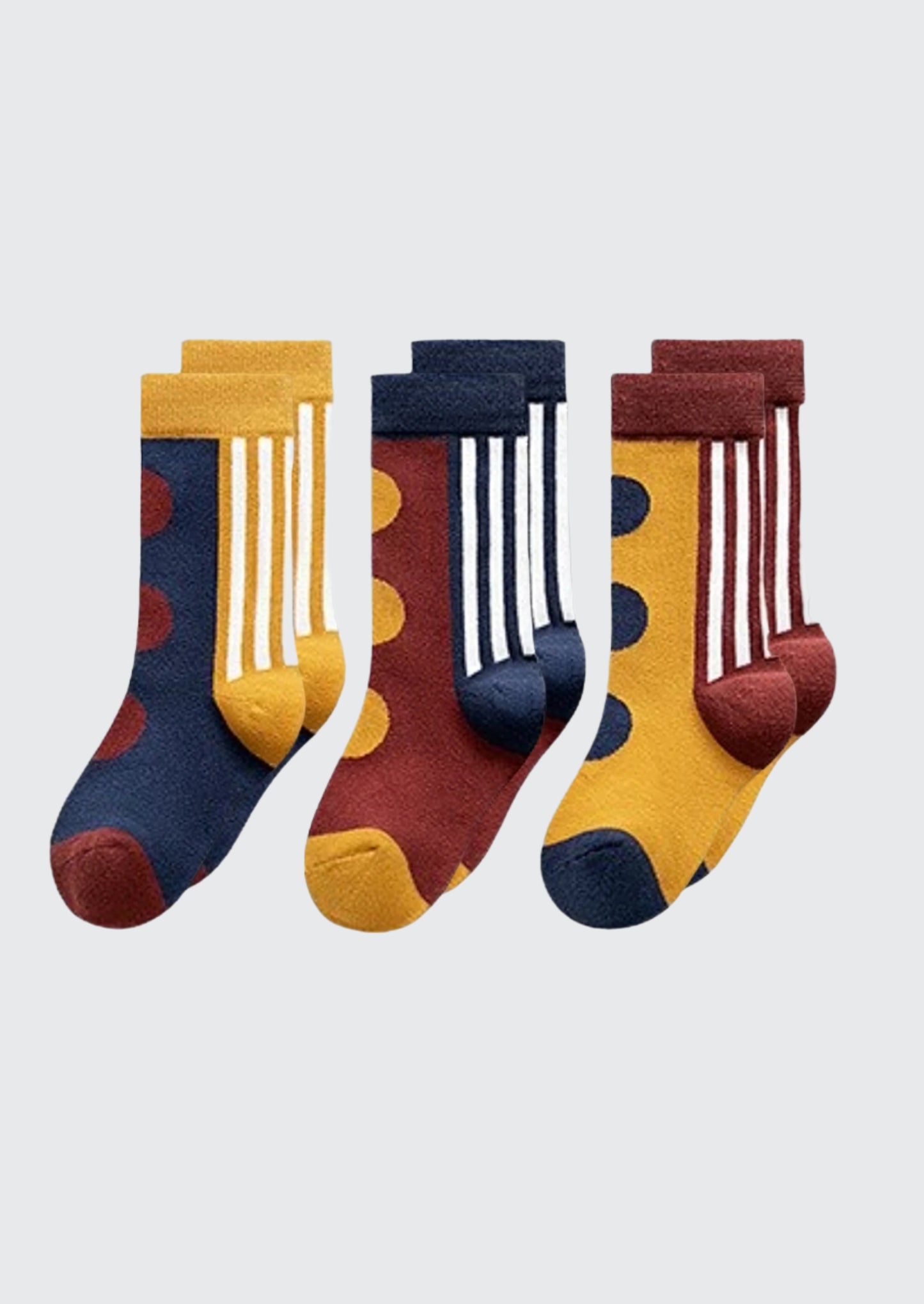 Girl/Boy Jazzy Dots Midi Socks (Sizes 3-12Yrs)